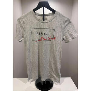 Abercrombie & Fitch Unisex Medium A&Fitch Est 1892 New York Gray Heather Tshirt